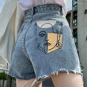 Women's Artistic Denim Jean Shorts
